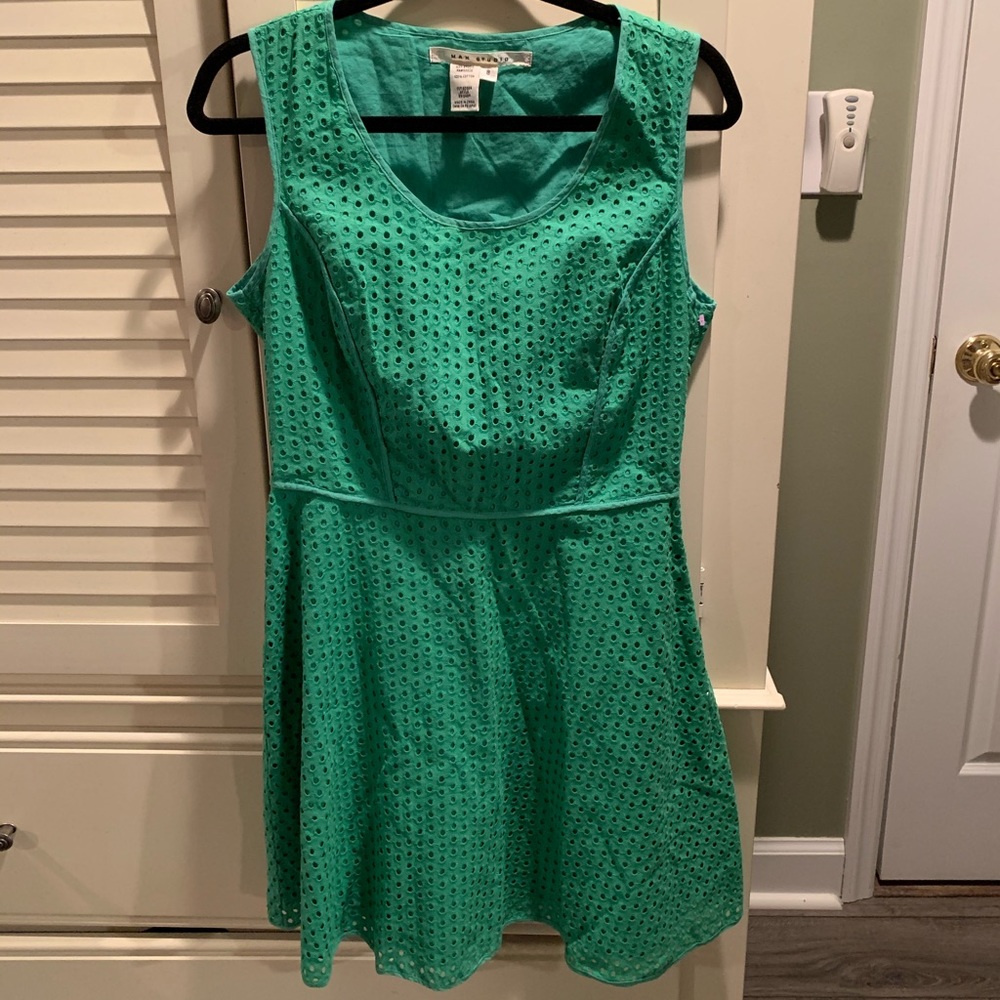 Green Max Studio Eyelet Size 8 dress - sleeveless